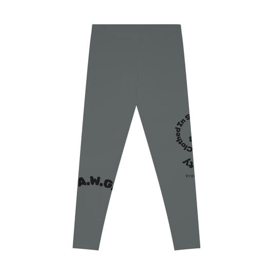 Ankle-Length Workout Leggings - Dark Grey/Black