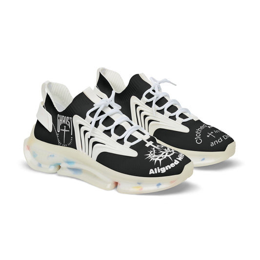 Men's Mesh Sneakers — Black/White & Black/White Athletic Shoes