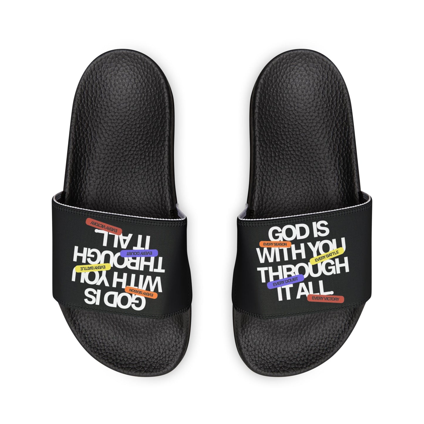 Men's Removable Strap Sandals — God Is With You Through It All