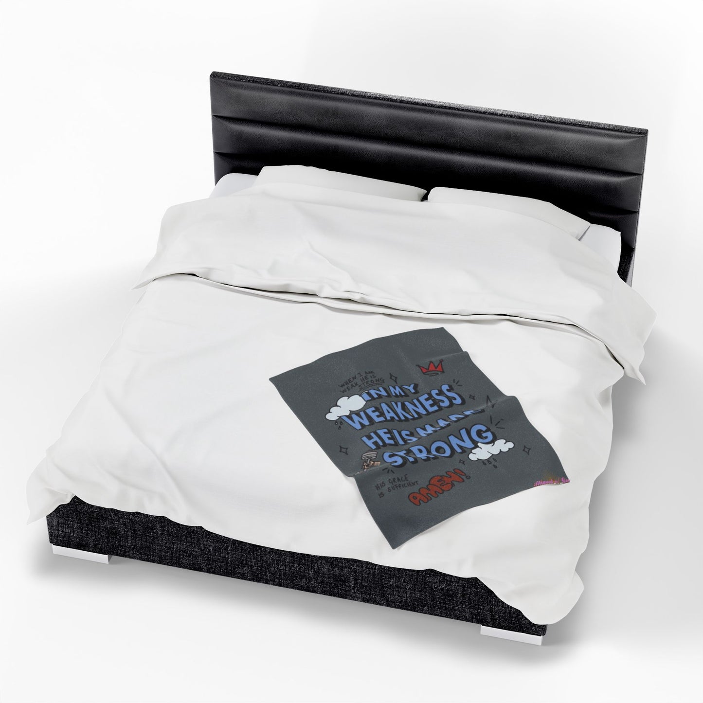 2 Corinthians 12:9 - Velveteen Plush Blanket