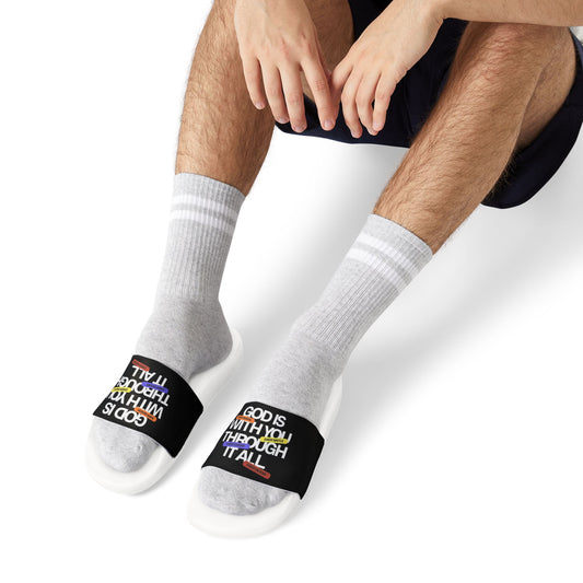 Men's Removable Strap Sandals — God Is With You Through It All