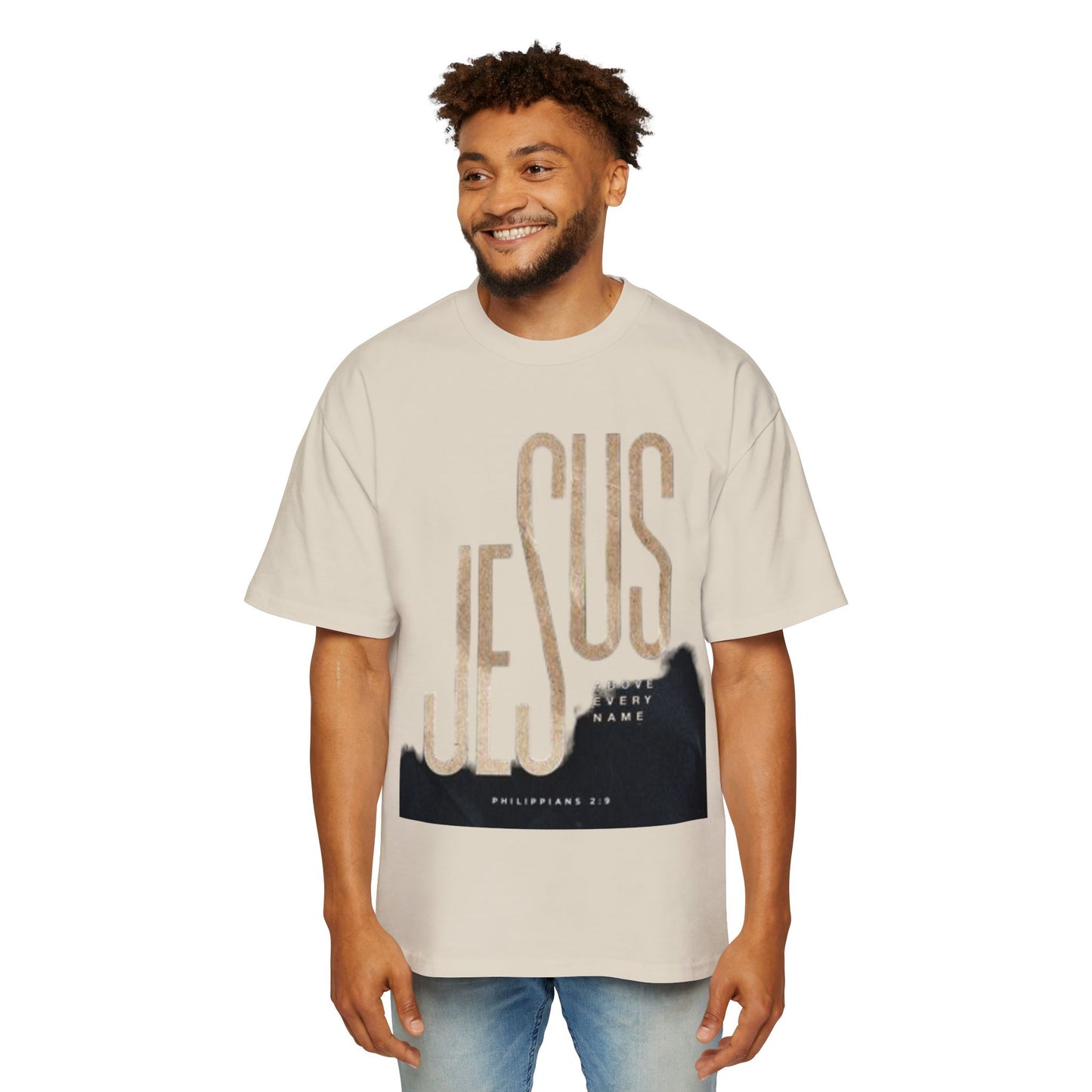 Jesus Set Me Free - Men's Heavy Oversized Tee