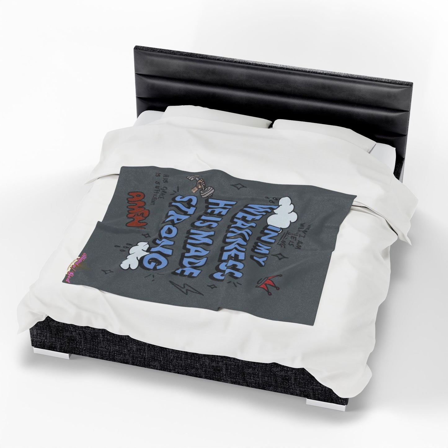 2 Corinthians 12:9 - Velveteen Plush Blanket