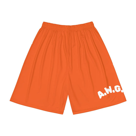Gym Shorts - Orange/White