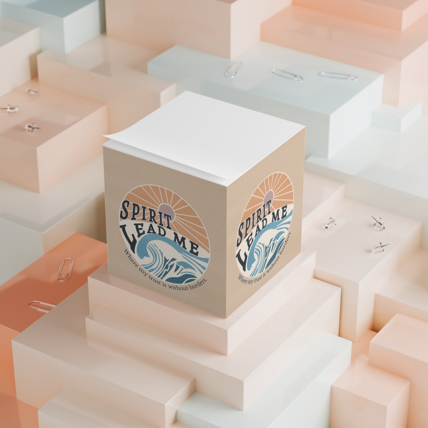 Note Cube — “Spirit Lead Me” Inspirational Sticky Note Block
