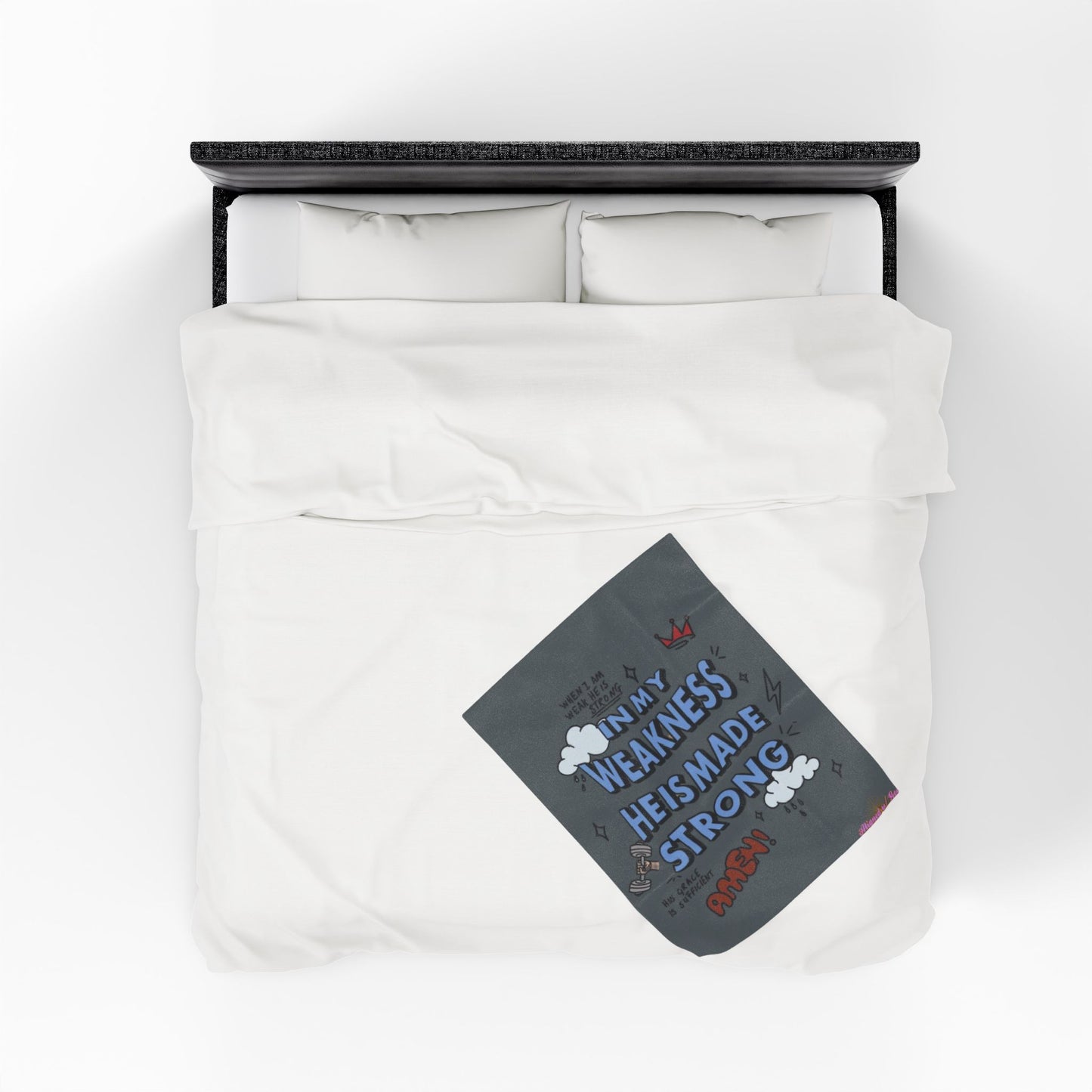 2 Corinthians 12:9 - Velveteen Plush Blanket