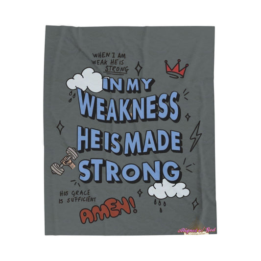 2 Corinthians 12:9 - Velveteen Plush Blanket