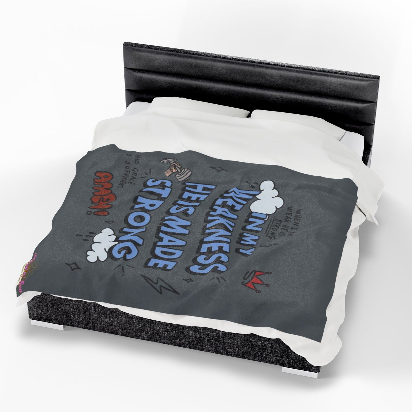 2 Corinthians 12:9 - Velveteen Plush Blanket