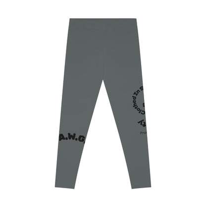Ankle-Length Workout Leggings - Dark Grey/Black