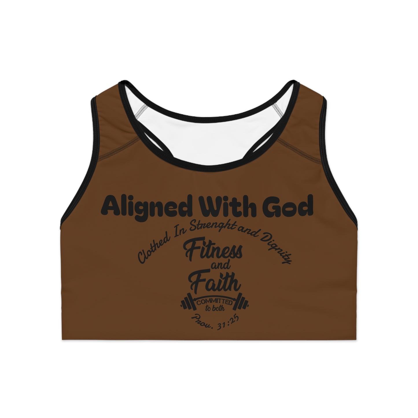 Layering Sports Bra - Brown/Black