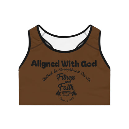 Layering Sports Bra - Brown/Black