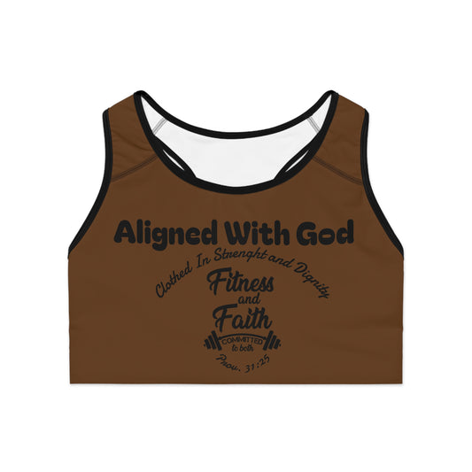 Layering Sports Bra - Brown/Black