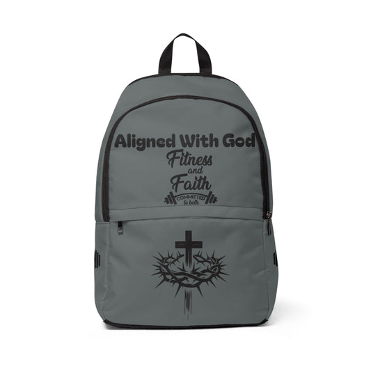 Fitness and Faith Backpack - Dark Grey