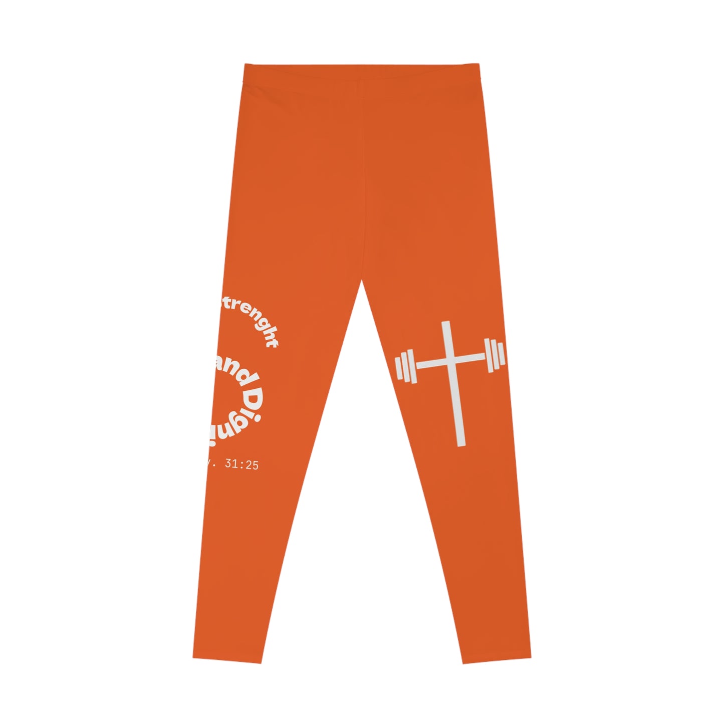 Ankle-Length Workout Leggings - Orange