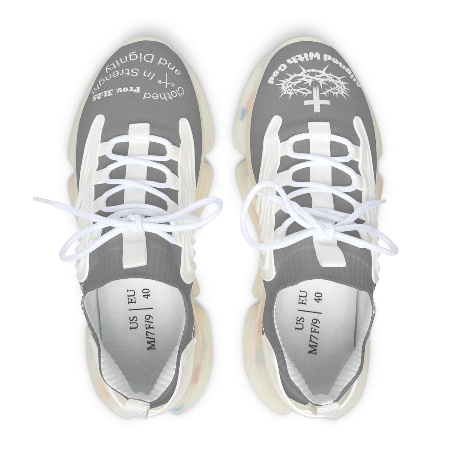 Women's Mesh Sneakers — Dark Grey/Black & Light Grey/White Athletic Shoes