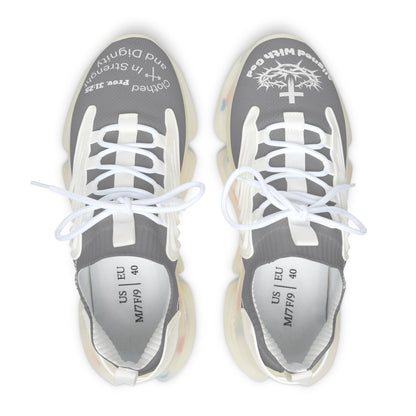 Women's Mesh Sneakers — Dark Grey/Black & Light Grey/White Athletic Shoes