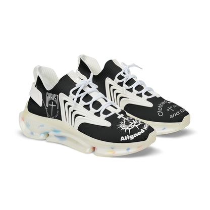 Men's Mesh Sneakers — Black/White & Black/White Athletic Shoes