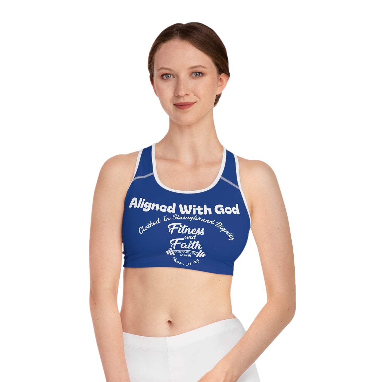 Layering Sports Bra - Dark Blue/White