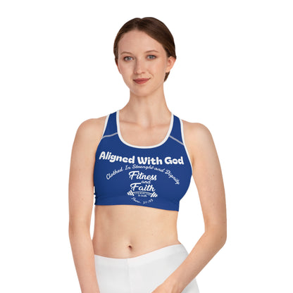 Layering Sports Bra - Dark Blue/White