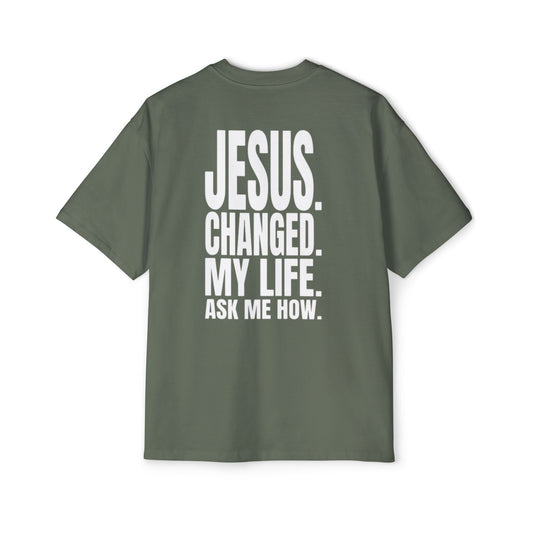 Ask me about Jesus - Oversized Tee