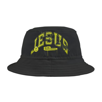 Jesus is the Rock Eternal Bucket Hat