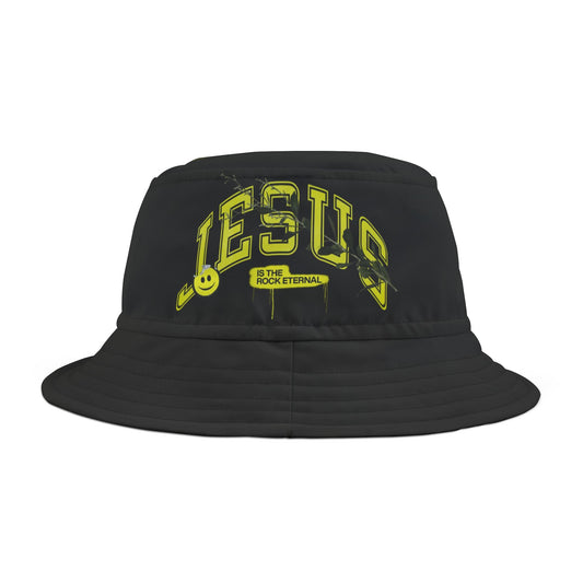 Jesus is the Rock Eternal Bucket Hat