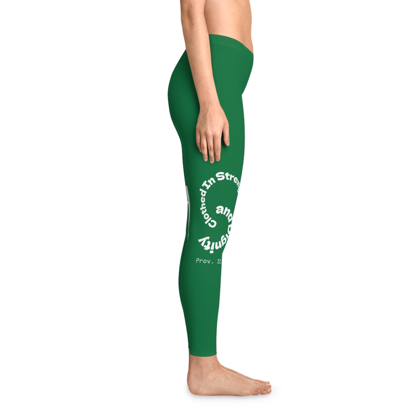 Ankle-Length Leggings - Dark Green