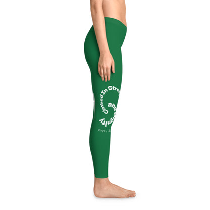 Ankle-Length Leggings - Dark Green