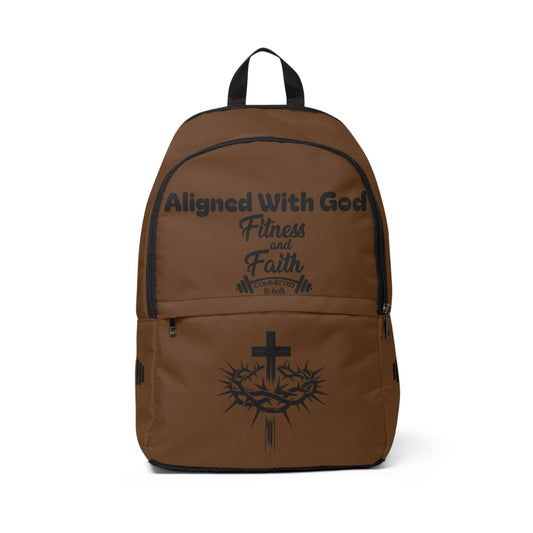 Fitness and Faith Backpack - Brown