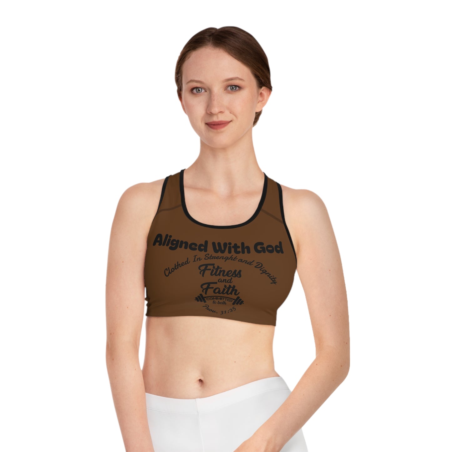 Layering Sports Bra - Brown/Black