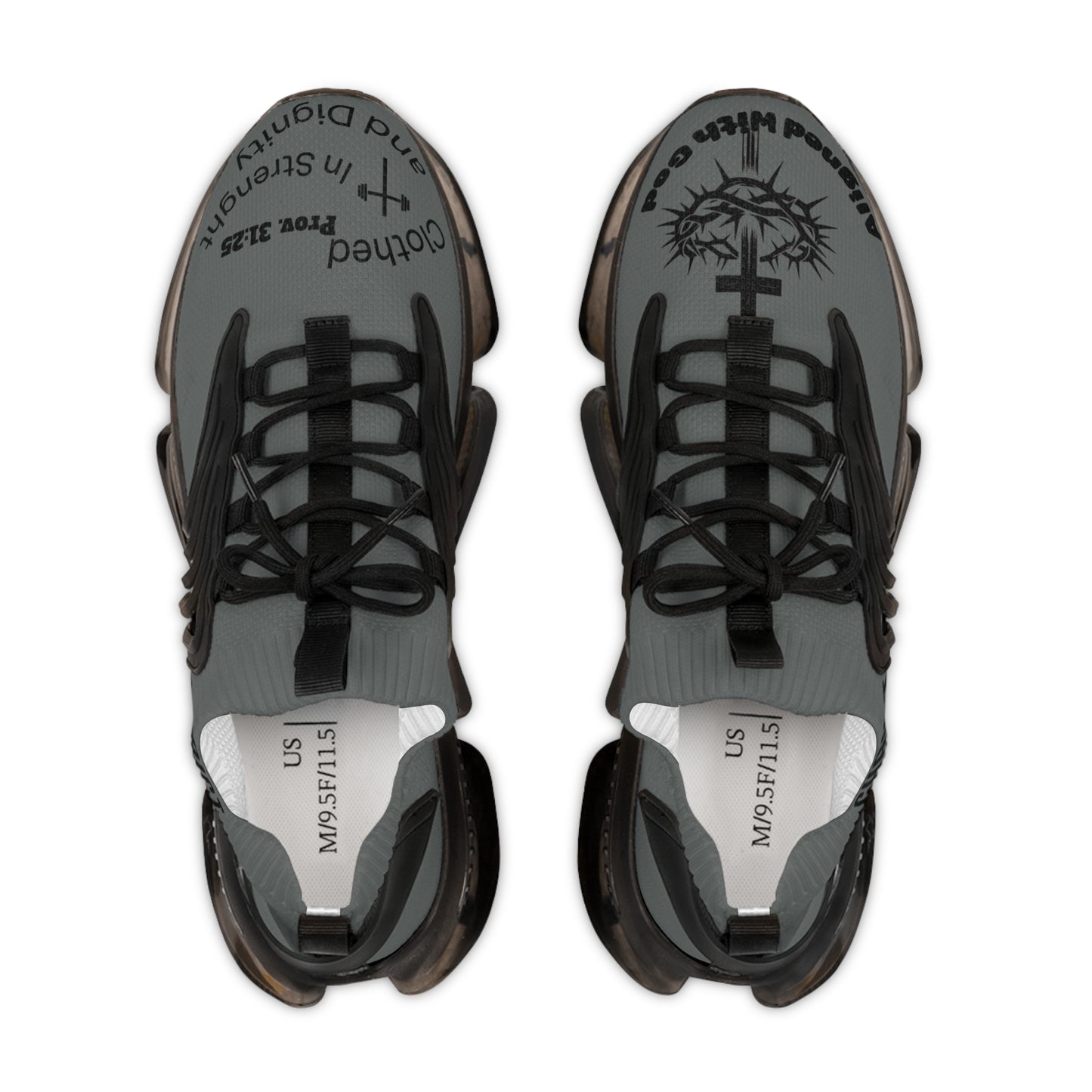 Men's Mesh Sneakers — Light Grey/White & Dark Grey/Black Athletic Shoes
