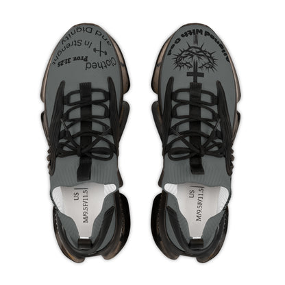 Men's Mesh Sneakers — Light Grey/White & Dark Grey/Black Athletic Shoes