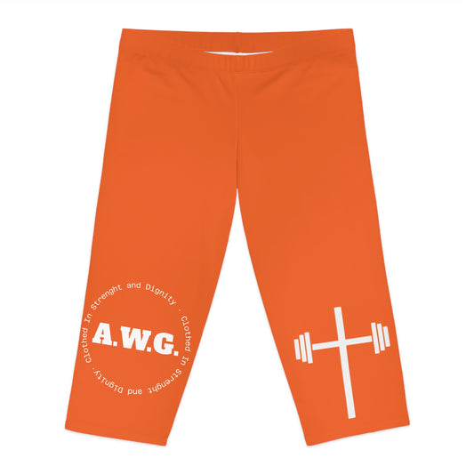 Capri Leggings - Orange