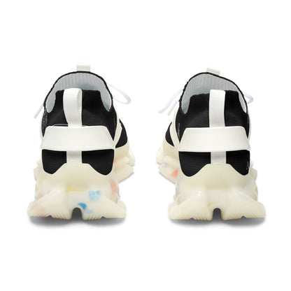 Walk by Faith Women's Mesh Sneakers — Black/White Athletic Faith Shoes