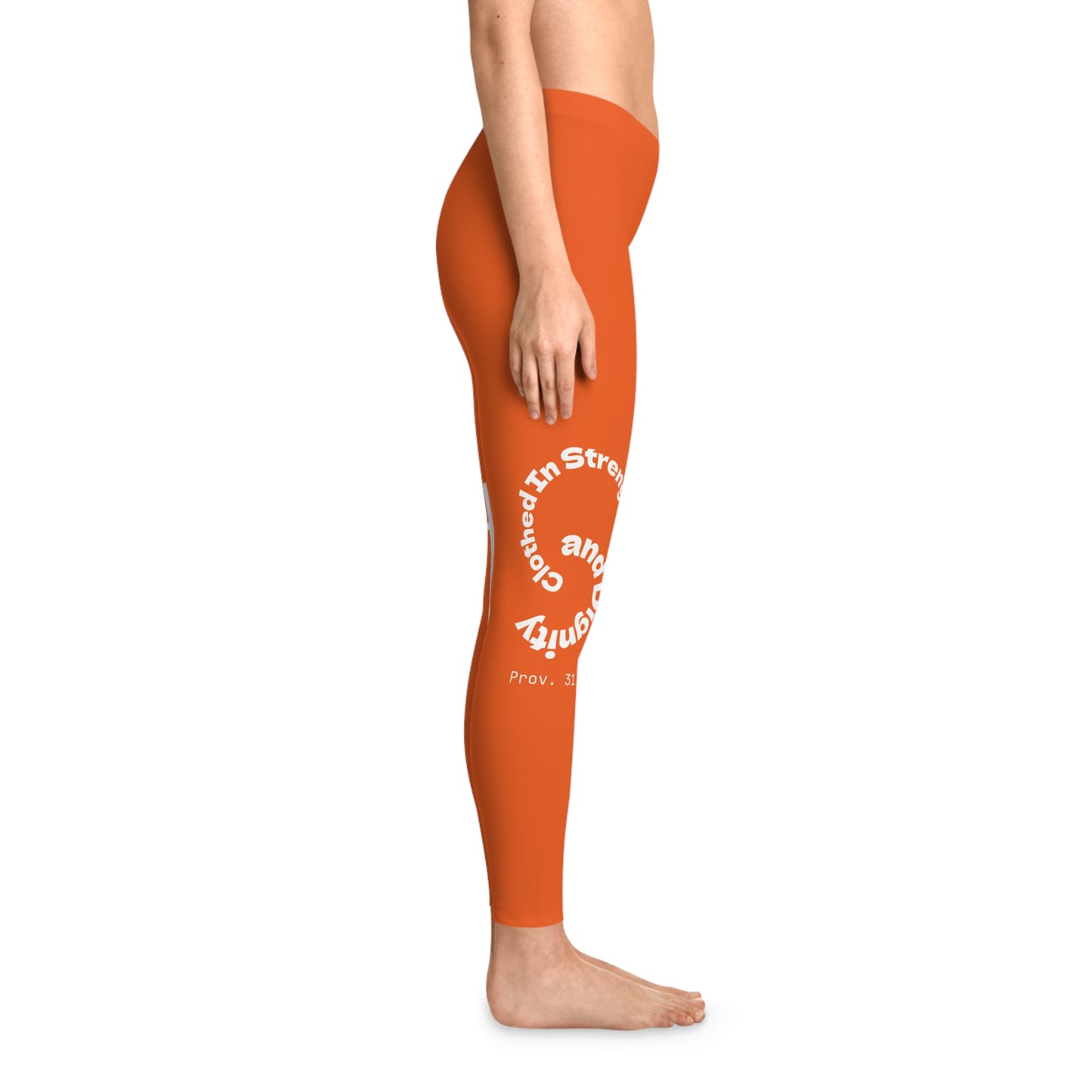 Ankle-Length Workout Leggings - Orange