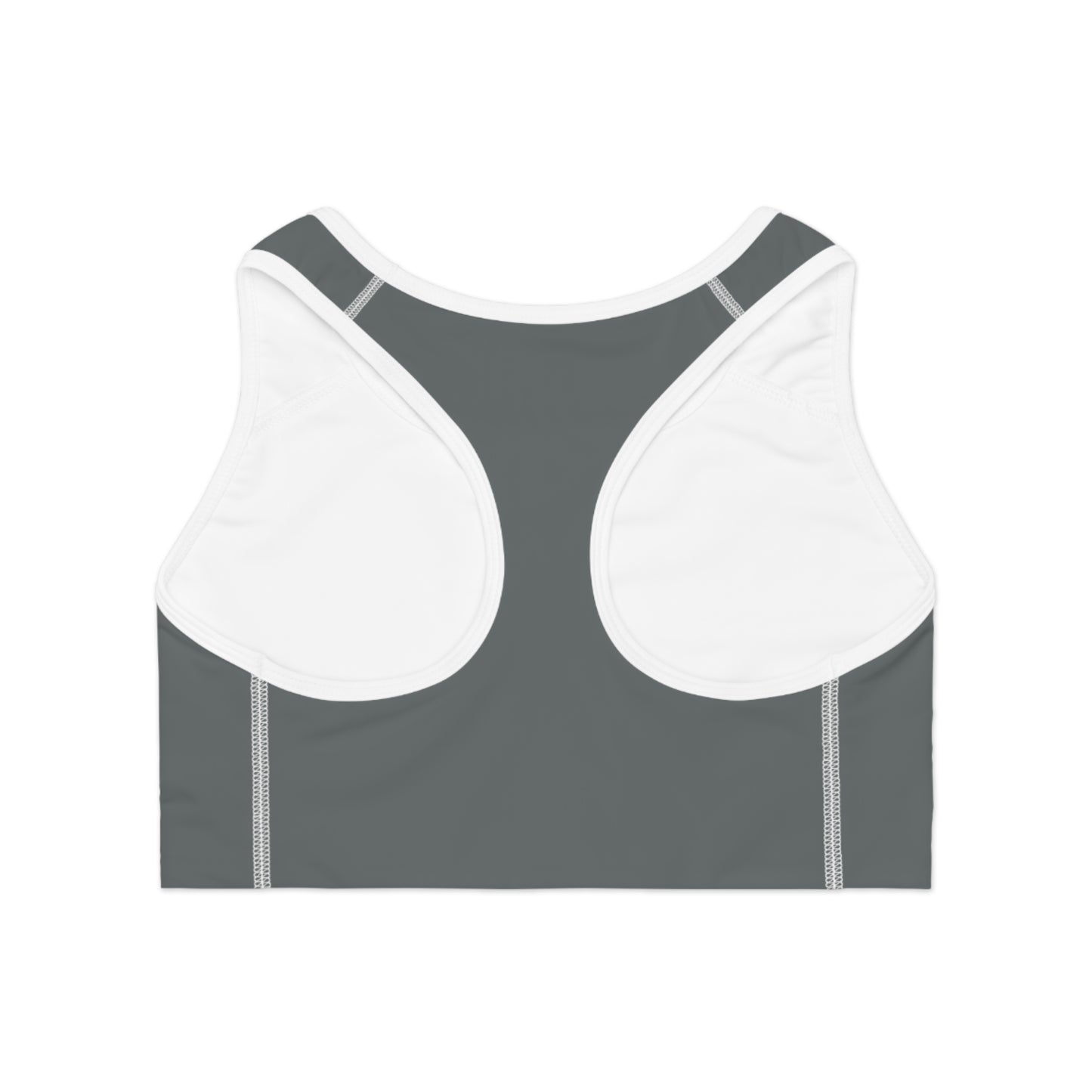 Layering Sports Bra - Dark Grey/White