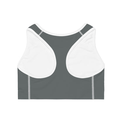 Layering Sports Bra - Dark Grey/White
