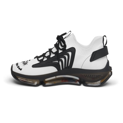Women's Mesh Sneakers — Black/White & Black/White Athletic Shoes