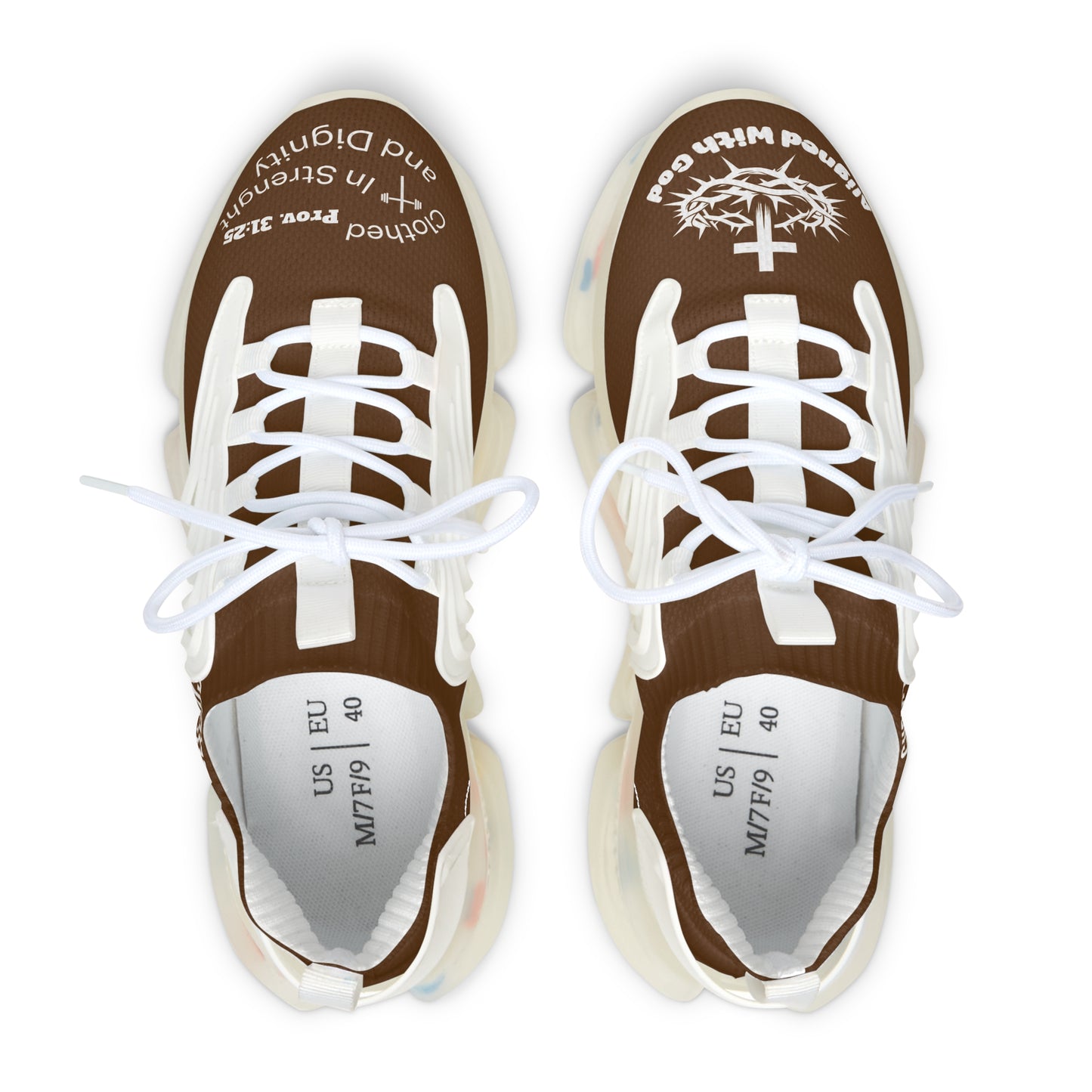 Women's Mesh Sneakers — Brown/White & Brown/Black Athletic Shoes