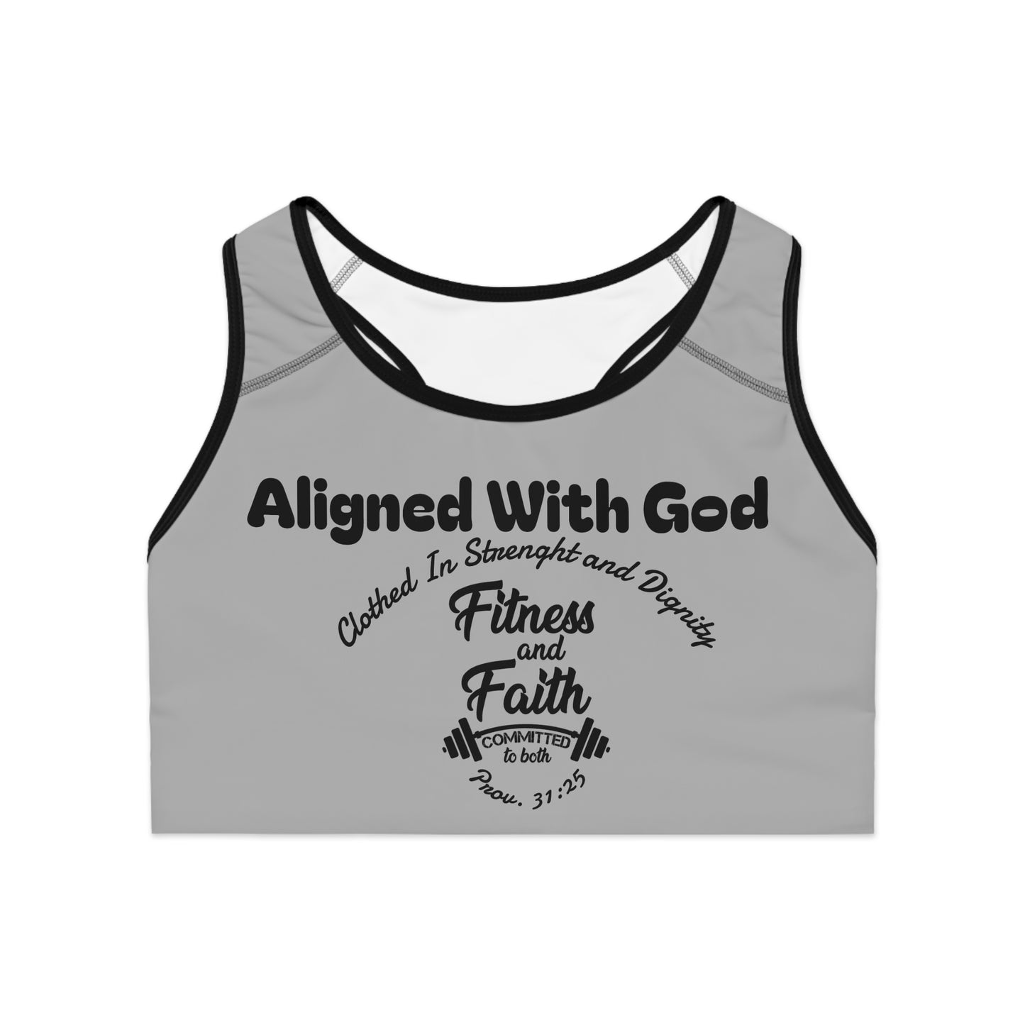 Layering Sports Bra - Light Grey/Black