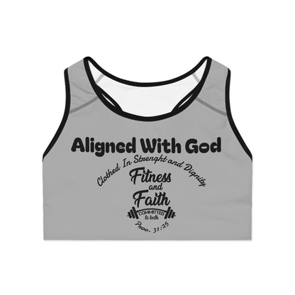 Layering Sports Bra - Light Grey/Black