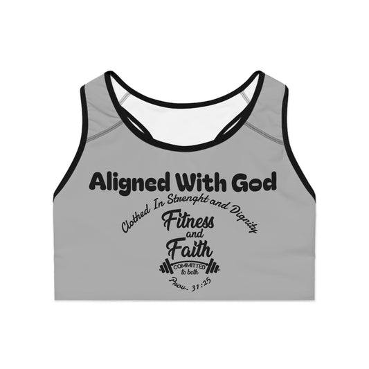 Layering Sports Bra - Light Grey/Black