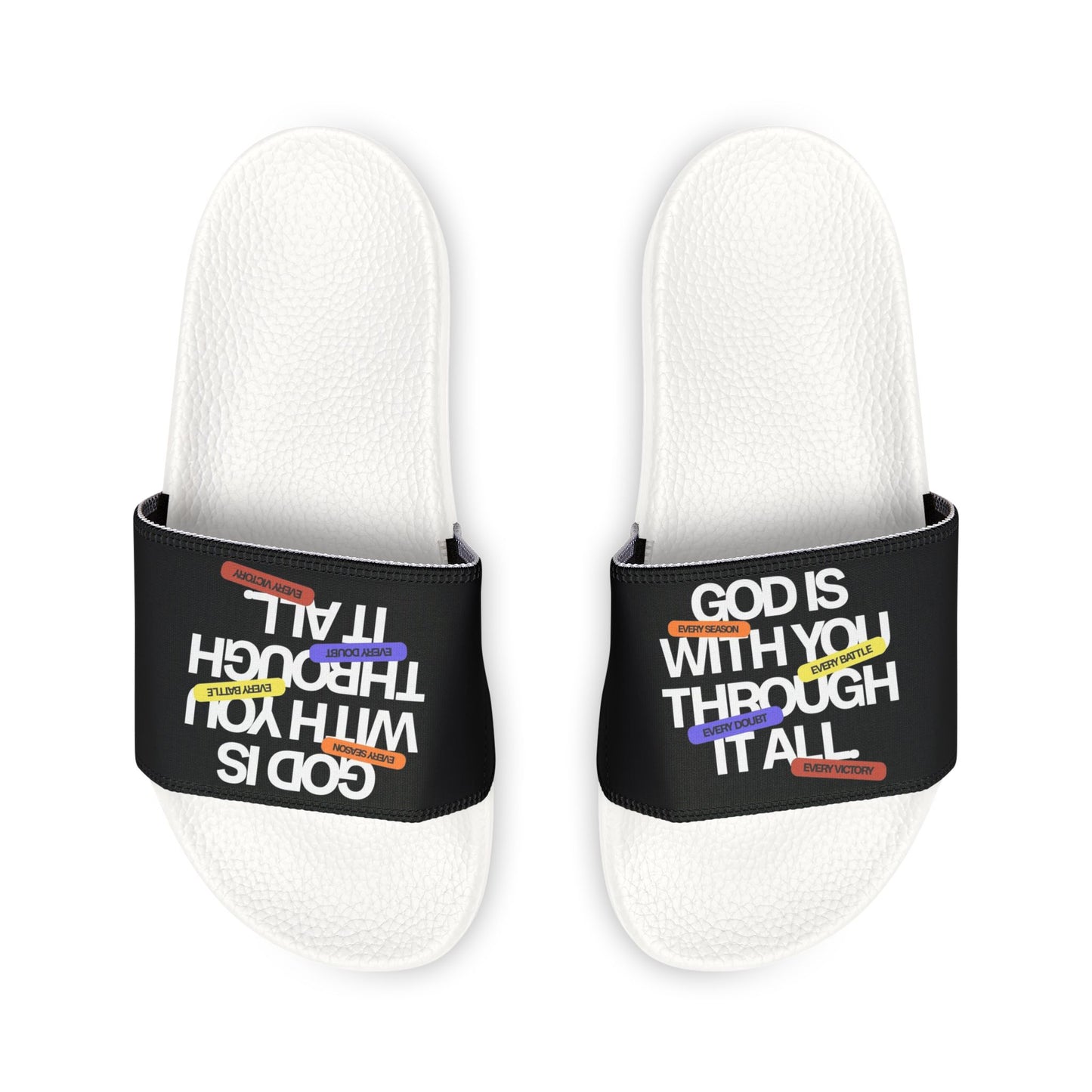 Men's Removable Strap Sandals — God Is With You Through It All