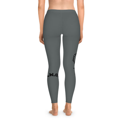 Ankle-Length Workout Leggings - Dark Grey/Black
