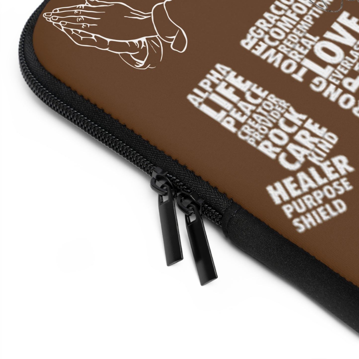 Jesus Laptop Sleeve - Brown