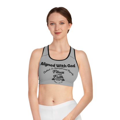 Layering Sports Bra - Light Grey/Black