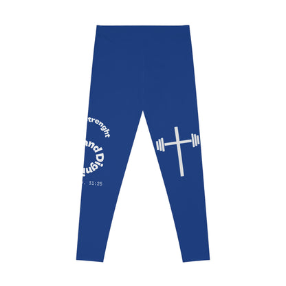 Ankle-Length Leggings - Dark Blue