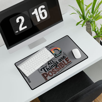 With God All Things Are Possible - Desk Mat