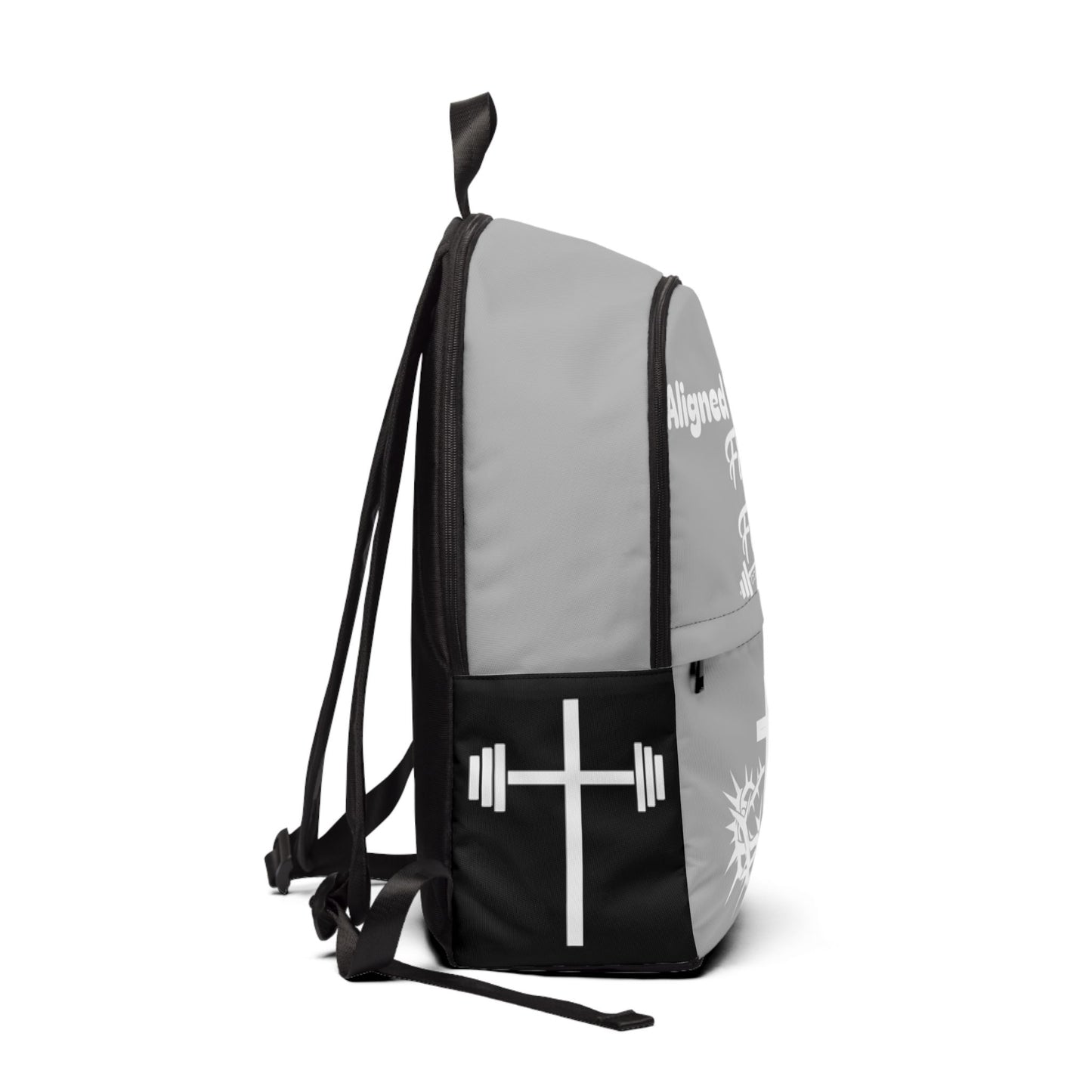 Fitness and Faith Backpack - Light Grey