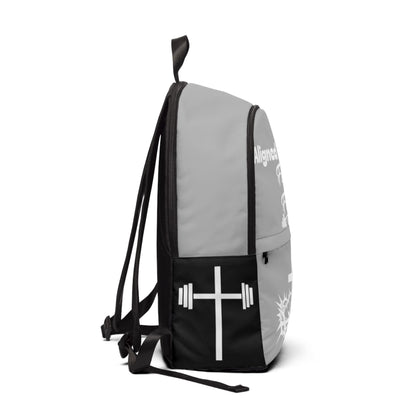 Fitness and Faith Backpack - Light Grey